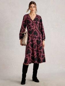 Платье миди из хлопковой смеси с дизайном Sparkled Heart White Stuff