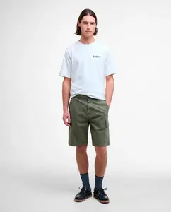 Мужские бермуды гладкие карго Barbour, зеленый