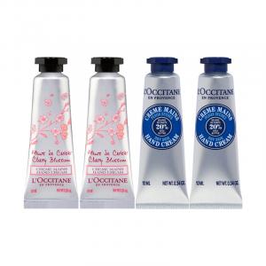 Увлажняющий крем для рук с ароматом Cherry Blossom LOCCITANE, [Classic]Cherry Blossom 10ml*2 + Acacia 10ml*2
