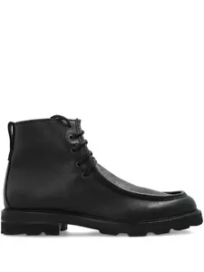 Фактурные ботинки на шнуровке Brioni, черный