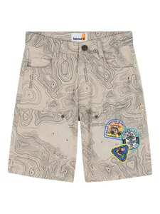 Шорты в технике пэчворк Timberland Kids, бежевый