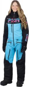 Женский монокомбинезон FXR Maverick Lite, Black/Sky Blue/E Pink