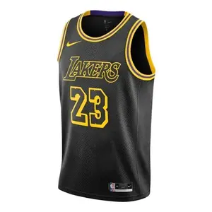 Футболка повседневные спортивные баскетбольные майки жилеты los angeles lakers lebron james № 23 Nike, черный