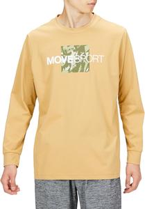 Футболка с длинными рукавами MOVESPORT (Move Sports) Descente, квадратный логотип, защита от солнца, эластичная ткань, защита от УФ-излучения, унисекс, для взрослых