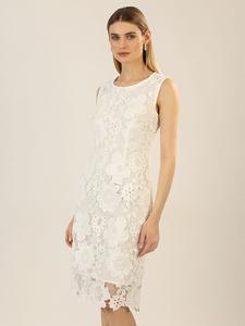 Платье до колена APART, кремовый