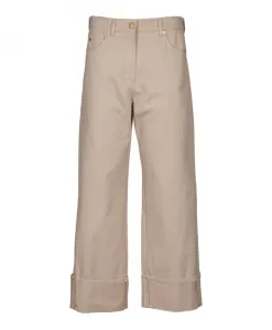 Бежевые брюки-бананы Max Mara, бежевый