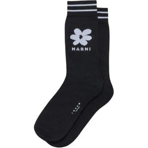 MARNI Носки Crew мужские, 1 пара, черные