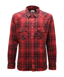 Красная клетчатая рубашка, итальянского производства. Pt01, красный