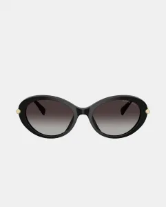 Женские овальные солнцезащитные очки из ацетата с градиентными линзами Michael Kors, черный