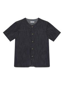 Dolce & Gabbana Kids джинсовая рубашка с вышитым логотипом, синий