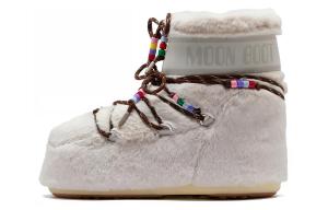 Ботинки женские Moon Boot Icon украшенные бисером, бежевый