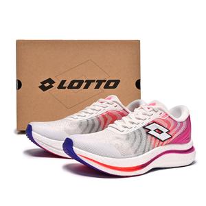 LOTTO Износостойкие, дышащие, легкие, низкие кроссовки для бега, женские, белые/фиолетово-красные