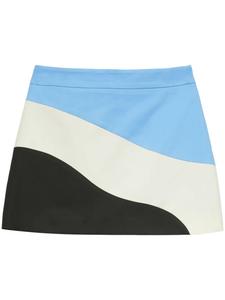 MSGM юбка мини в стиле колор-блок, белый