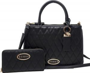 GUESS женская черная стеганая сумка-кроссбоди и набор с кошельком