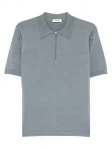 Рубашка поло с воротником на молнии Sandro, серый