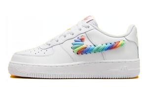 Air Force 1 Низкий Белый Радужный Кружевной Свист GS Nike