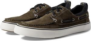 Мужские лодочные туфли Sperry Bahama с тремя отверстиями, оливковый