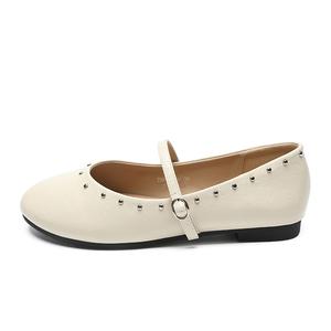 ZHR Туфли Мэри Джейн женские бежевые/черные/коричневые