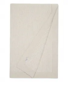 Кашемировый плед в рубчик (150 x 200 см) Brunello Cucinelli, бежевый