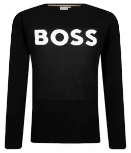 Лонгслив regular fit Boss Kidswear, черный