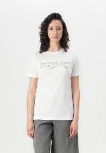 Футболка Replay Print T-shirt, Natural White/White