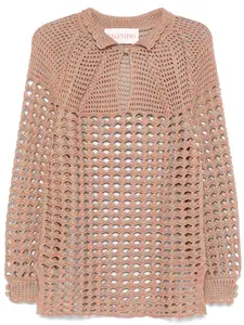 Свитер в технике кроше VALENTINO GARAVANI, оранжевый