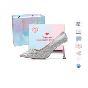 Женские туфли на высоком каблуке, серебристые Be good, Silver