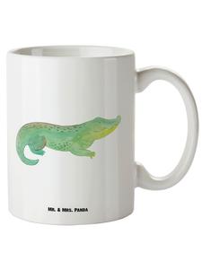 Кружка XL Crocodile без слов, белая Mr. & Mrs. Panda