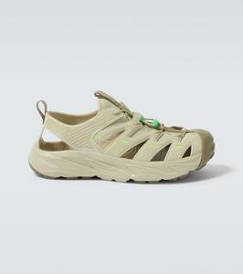 Кроссовки Hopara Hoka One One, Oyster Mushroom / Neon Lime