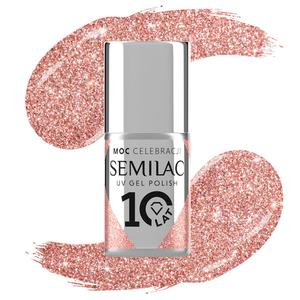 Гибридный лак для ногтей SEMILAC 458 Sparkling Rose 7 мл, ограниченный выпуск