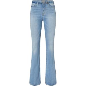 Джинсы с поясом и расклешенные с логотипом Bird PINKO, синий