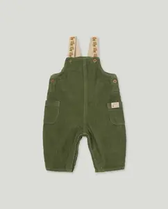 Вельветовый комбинезон с бретелями Baby El Corte Inglés, светло-зеленый