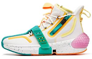 ANTA Драгон Болл Супер x 'Готенкс' Драгон Болл Зет противоскользящие износостойкие баскетбольные кроссовки женские бело-зеленые