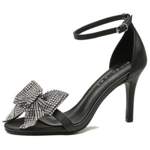 City camel Сандалии женские с одним ремешком, черные