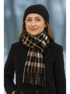 Зимний шарф "Элегант" черного цвета collezione alessandro