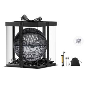 ANTA резиновый баскетбольный мяч trendy toy all over print black размер 7.5 тренировочный соревновательный unisex