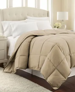 Одеяло премиум-класса с наполнителем, имитирующим пух, размер Full/Queen Southshore Fine Linens, светло-бежевый