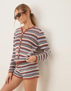 Вязаный кардиган ASOS DESIGN, разноцветный