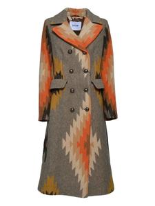 Пальто из натуральной шерсти с узором «интарсия» Bazar Deluxe, коричневый