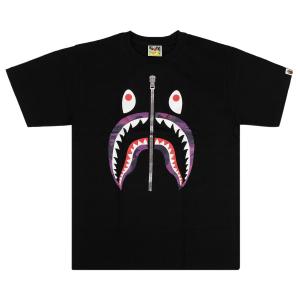 Футболка BAPE Color Camo Shark, черный/фиолетовый