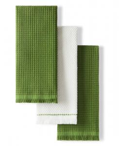Набор кухонных полотенец Gourmet Series Gridlines, 3 шт, 45 см x 61 см KitchenAid, Matcha Green