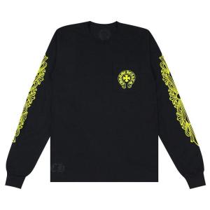 Футболка Chrome Hearts Made In Hollywood Pocket Long-Sleeve T-Shirt, Black/Yellow