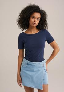 Базовая футболка WE Fashion, темно-синий