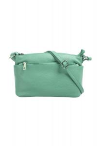 Сумка через плечо, натуральная кожа, производство Италия Cluty, мята