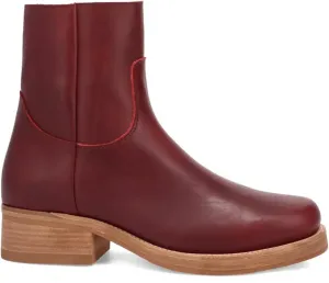 Мужские повседневные ботинки Dingo Banner с круглым носком и застежкой-молнией, средней высоты, красные