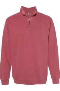 Толстовка Comfort Colors Garment-Dyed с застежкой-молнией на четверть длины, малиновый
