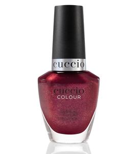 Cuccio, 1268 Красный с оттенком фиолетового Лак для ногтей с золотыми частицами 13 мл «Поздравления с Новым Годом»