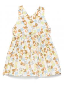 Платье Moschino Kids с принтом Teddy Bear, белый