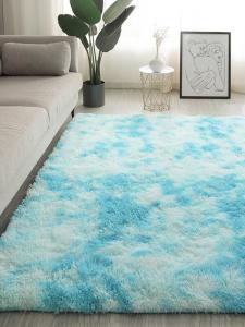 Xinglianxin Ковер 120х200 см для спальни/гостиной, в новом стиле, с высоким ворсом, моющийся и грязеотталкивающий, утолщенный, окрашен в водянисто-синий цвет (Upgraded Version, Thicker And Denser)