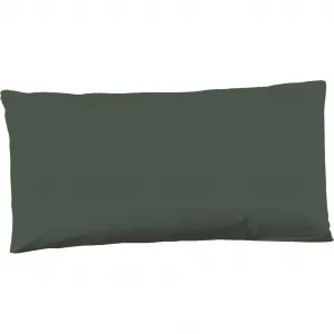 Наволочка hip Uni D из хлопка, мако-сатин, 40x80 см, 1 штука, однотонная, цвет тауп, с молнией Hip, зеленый/оливковый/оливково-зеленый/темно-зеленый